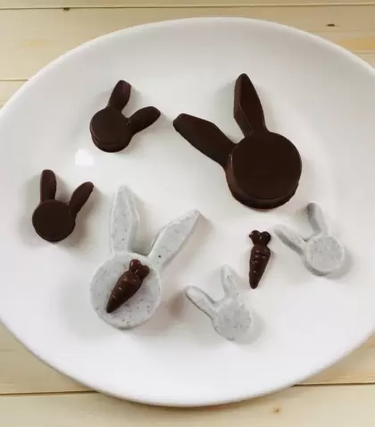 Conejitos de chocolate casero, ideales para regalar