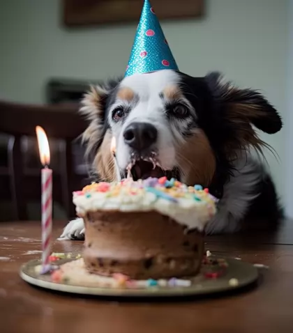 dog-eating-cake-his-birthday-ai-generative