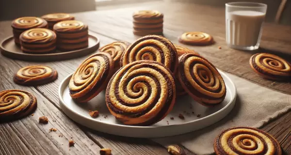 Galletas en espiral crujientes, perfectas para disfrutar en cualquier ocasi�n.