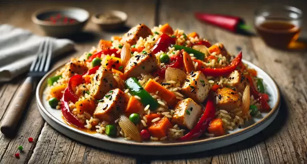 Arroz con pollo casero, una receta tradicional con historia.