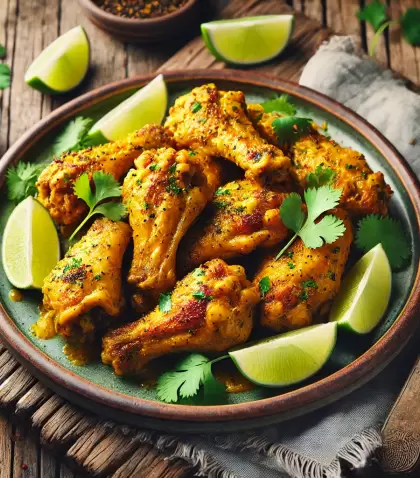Alitas de pollo al curry