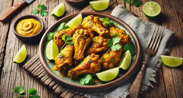 Alitas de pollo al curry