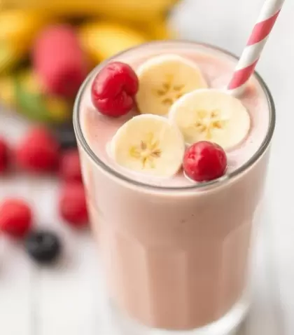 Batido de prote�nas con frutas frescas