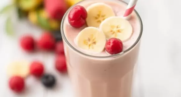 Batido de prote�nas con frutas frescas