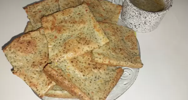 Tostadas de mandioca y semillas de ch�a, sin gluten y deliciosas.