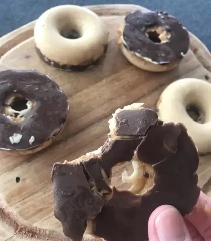 Donas casero con quinoa inflada, saludable y delicioso.