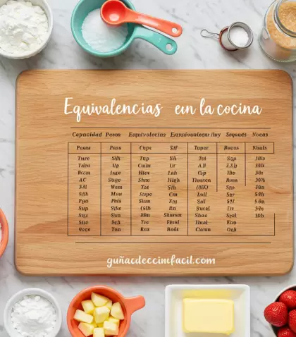 Tabla de Equivalencias de Cocina