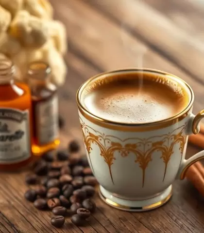 Caf� Amaretto, una combinaci�n perfecta de caf� y licor de almendras.