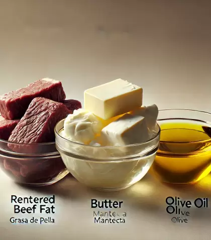 Manteca medida en cucharadas, una forma r�pida y pr�ctica de cocinar sin balanza.