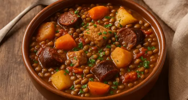 Un guiso de lentejas perfecto para el invierno