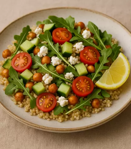 Un ensalada saludable y llenadora