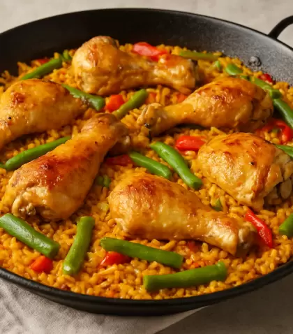 Paella de pollo