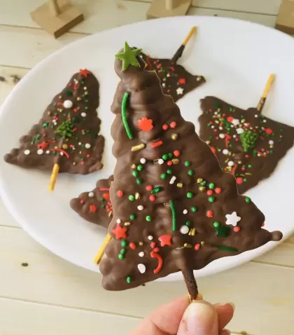 Arbolitos de Chocolate Navide�os