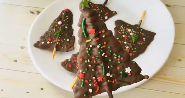 Arbolitos de Chocolate Navide�os