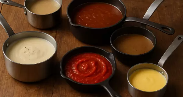 Salsas y aderezos, dos preparaciones distintas que aportan sabor y textura a los platos.
