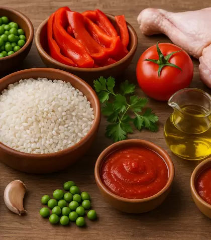 Ingredientes para una paella