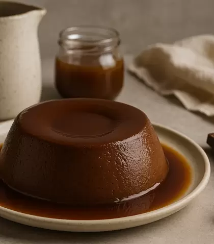 Flan de chocolate
