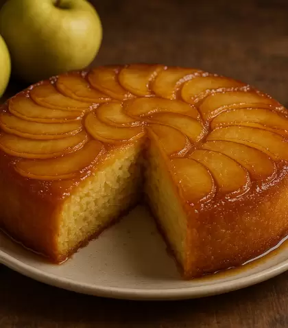Torta de manzana invertida