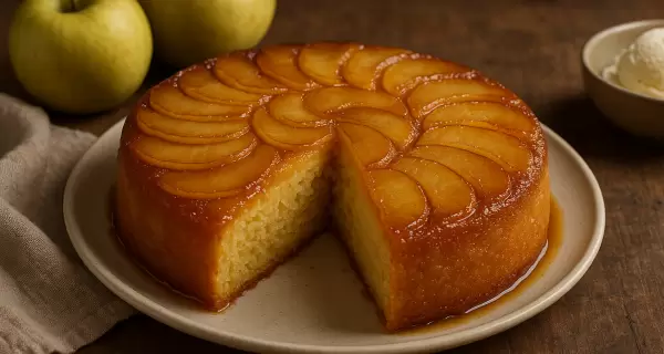 Torta de manzana invertida