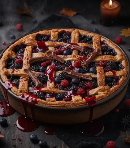 Esta tarta de frutos rojos es perfecta para impactar en Halloween