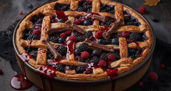 Esta tarta de frutos rojos es perfecta para impactar en Halloween