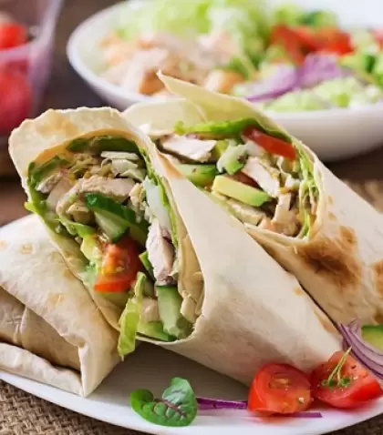 Wrap saludable para la cena.
