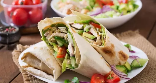 Wrap saludable para la cena.