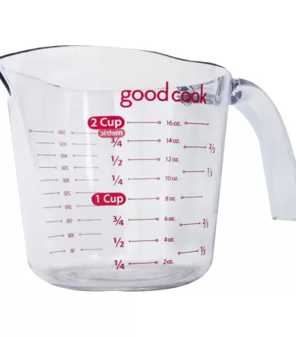 Gu�a visual de equivalencias entre tazas y mililitros para cocinar