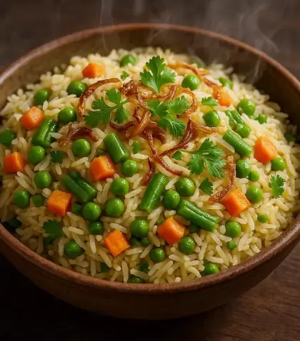Ensalada de arroz fresca, ideal para el verano