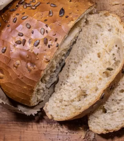 Pan de salvado casero, saludable y rendidor, ideal para desayunos y s�ndwiches.