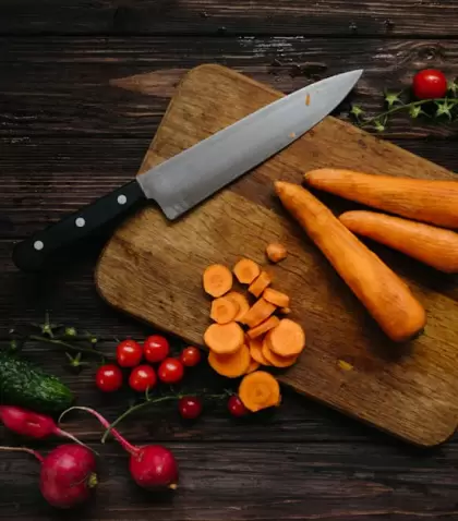 C�mo cortar verduras usando la t�cnica b�sica de cuchillo.