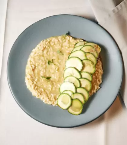 Risotto Ideal para oto�o, con ingredientes simples.