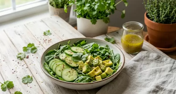 Ensalada Verde con Palta y Pepino