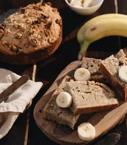 Bud�n de banana pr�ctico y econ�mico.