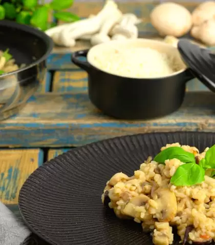 Un risotto simple puede quedar espectacular.