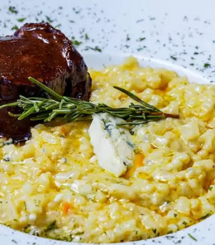 El risotto es una comida reconfortante para noches fr�as.