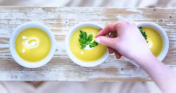 Una sopa suave, espesa y muy reconfortante.
