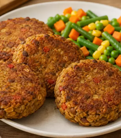 Medallones Vegetarianos de Lentejas y Avena